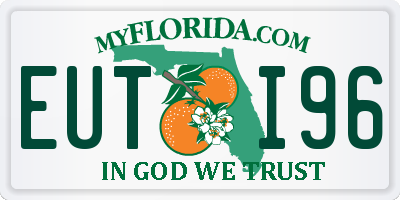 FL license plate EUTI96