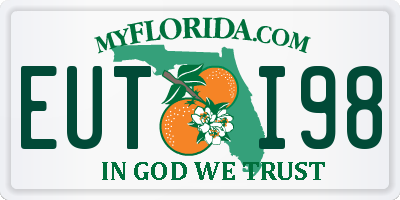 FL license plate EUTI98