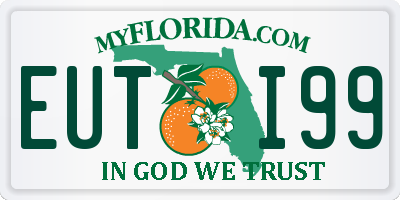 FL license plate EUTI99