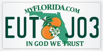 FL license plate EUTJ03