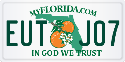 FL license plate EUTJ07