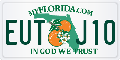 FL license plate EUTJ10