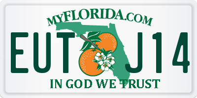 FL license plate EUTJ14