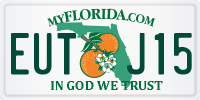 FL license plate EUTJ15