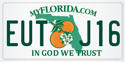 FL license plate EUTJ16