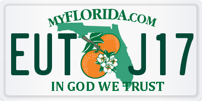 FL license plate EUTJ17