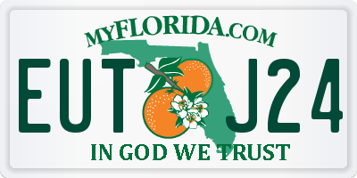 FL license plate EUTJ24