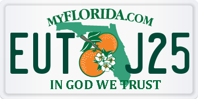 FL license plate EUTJ25