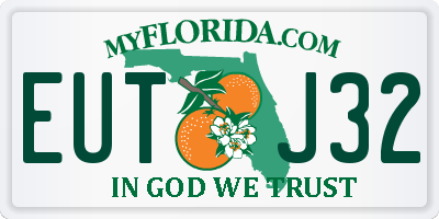 FL license plate EUTJ32