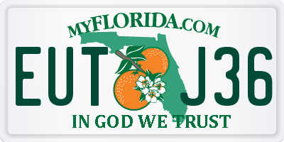 FL license plate EUTJ36