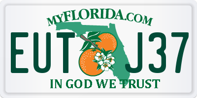 FL license plate EUTJ37