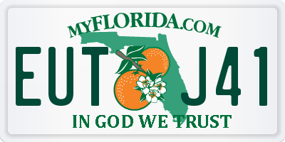 FL license plate EUTJ41