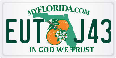 FL license plate EUTJ43