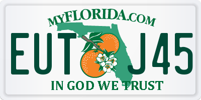 FL license plate EUTJ45