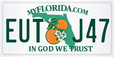 FL license plate EUTJ47