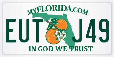 FL license plate EUTJ49