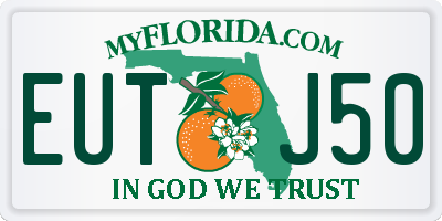 FL license plate EUTJ50