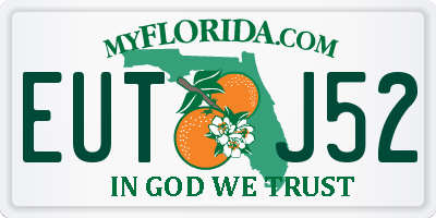 FL license plate EUTJ52
