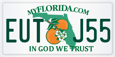 FL license plate EUTJ55