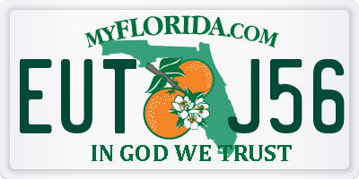 FL license plate EUTJ56