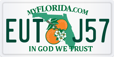 FL license plate EUTJ57