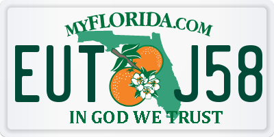FL license plate EUTJ58