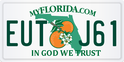 FL license plate EUTJ61