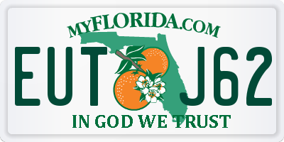 FL license plate EUTJ62