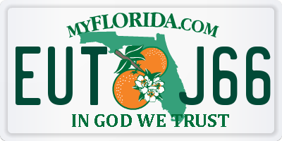 FL license plate EUTJ66
