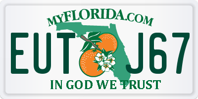 FL license plate EUTJ67