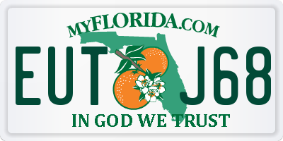 FL license plate EUTJ68