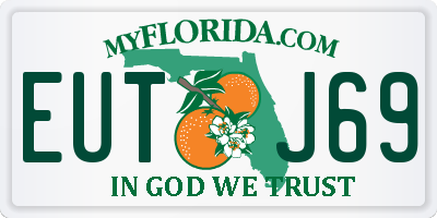 FL license plate EUTJ69