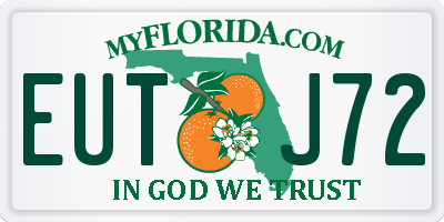 FL license plate EUTJ72