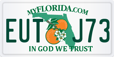 FL license plate EUTJ73