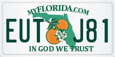 FL license plate EUTJ81