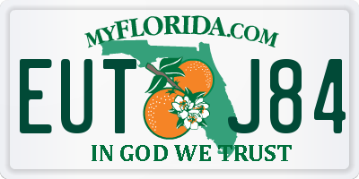 FL license plate EUTJ84