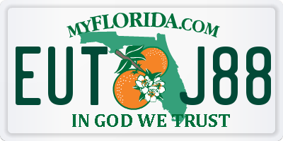 FL license plate EUTJ88