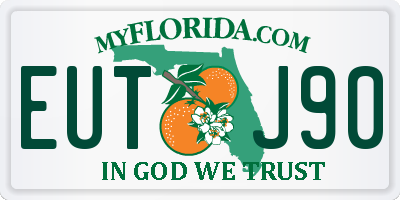 FL license plate EUTJ90