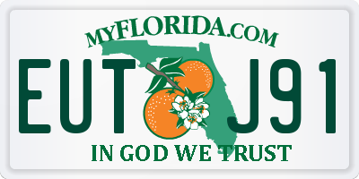 FL license plate EUTJ91