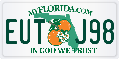 FL license plate EUTJ98