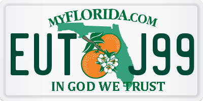 FL license plate EUTJ99