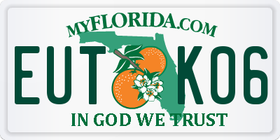 FL license plate EUTK06
