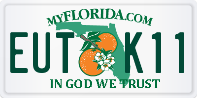 FL license plate EUTK11