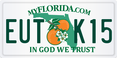 FL license plate EUTK15