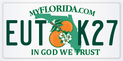 FL license plate EUTK27