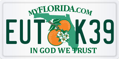 FL license plate EUTK39