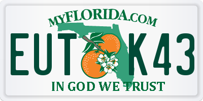FL license plate EUTK43