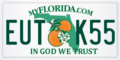 FL license plate EUTK55