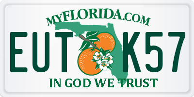 FL license plate EUTK57