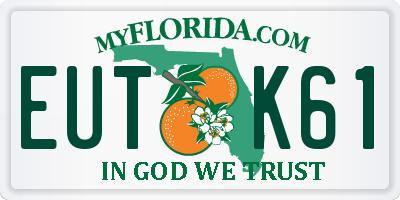 FL license plate EUTK61